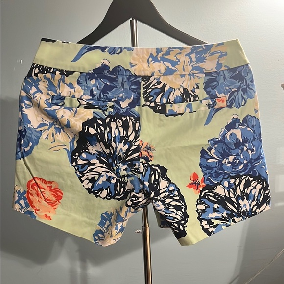 J. Crew Artistic Mint Green and Blue Floral Shorts - Picture 6 of 8